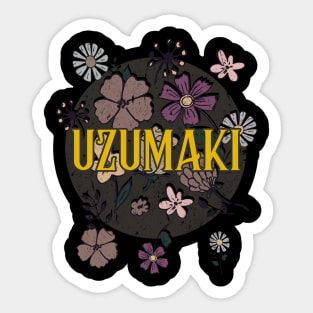 Aesthetic Proud Name Uzumaki Flowers Anime Retro Styles Sticker